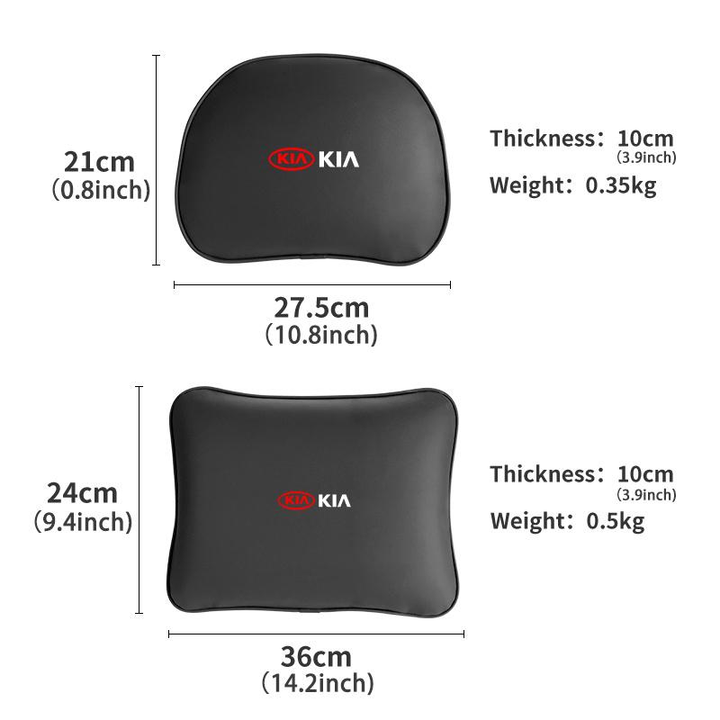 BBEI1 For KIA Car Logo Headrest Pillow Lumbar Neck Protective Cushion Accessories Cerato Soul Venga Forte Spectra Sedona Niro Cadenza
