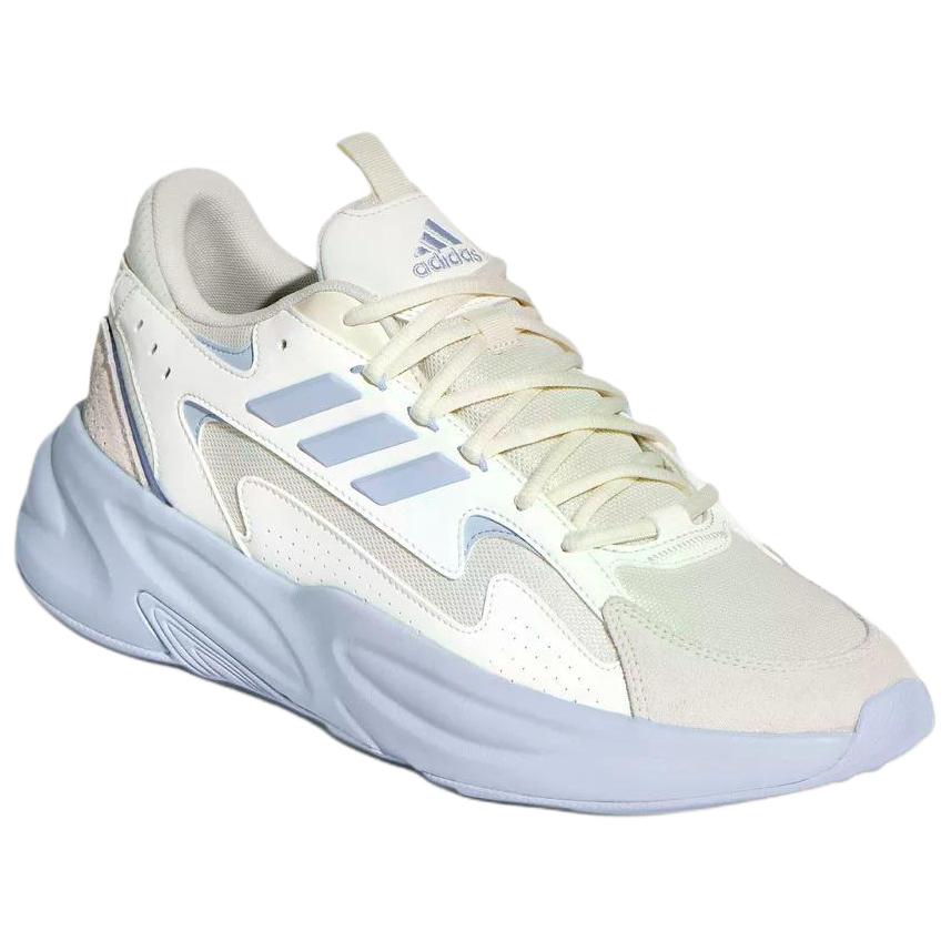 Adidas Ozwave Pu Fabric Synthetic Leather Comfortable Versatile Low-Top Dad Shoes Unisex Sneakers White Blue KH7956