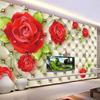 Classic Photo Wallpaper 3d Embossed Soft Pack Red Rose Beautiful Flower Mural Living Room Home Decor Fresco
