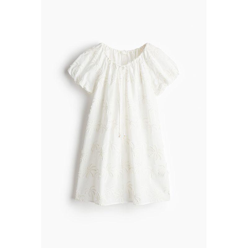 

Hm2025 Лето Новое Женское платье Вышивка Юбка Стиль 1288774 White 175/116