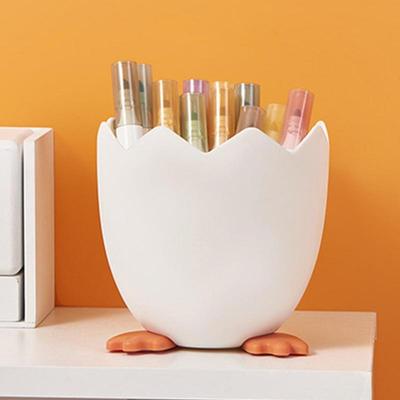 Eggshell Shape Pen Pencil Pot Pen Holder Stationery Storage Container Desk Organizer Cosmetic Storage Makeup Brush Bucket