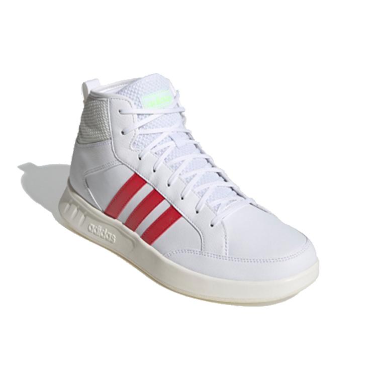 Adidas Court80s Mid High Top Casual Skate Shoes Unisex White Red Gray (Unisex) Skateboard Shoes EG8440