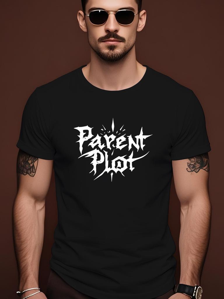 "Parent PLOOT" Gothic Streetwear Graphic Tshirt - Black C...