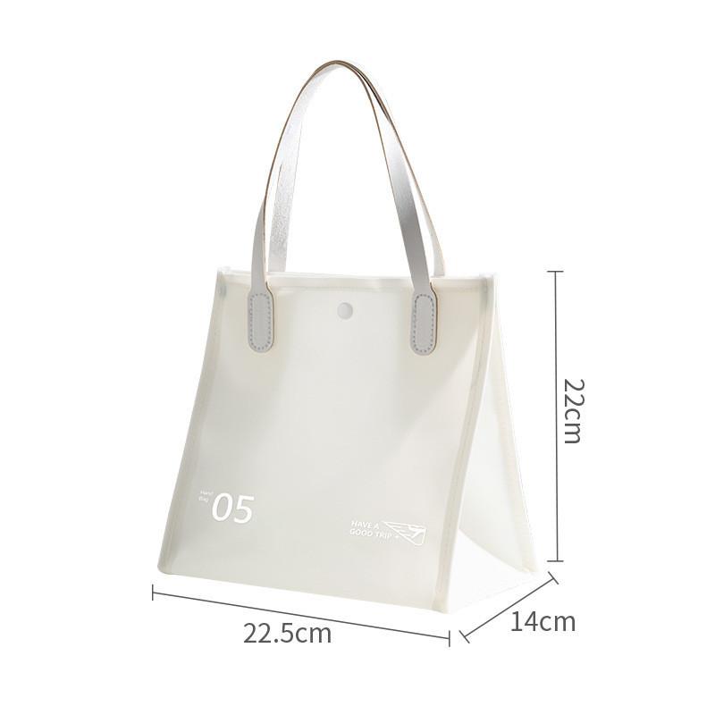 

Storage Toiletries Cosmetic Bag Portable Travel Pvc Convenient Practical And White