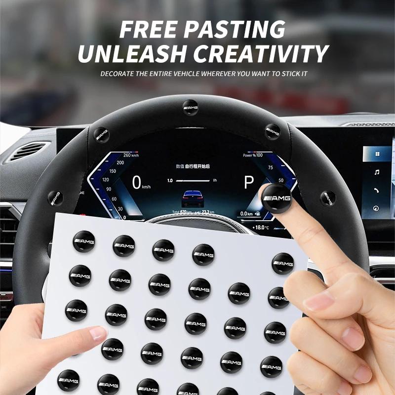 Car Sticker 2/5/10Pcs Car Door Lock Keyhole Stickers Anti-blocking For Mercedes Benz A B C S Class AMG GLA CLA GLC W176 W221 W20