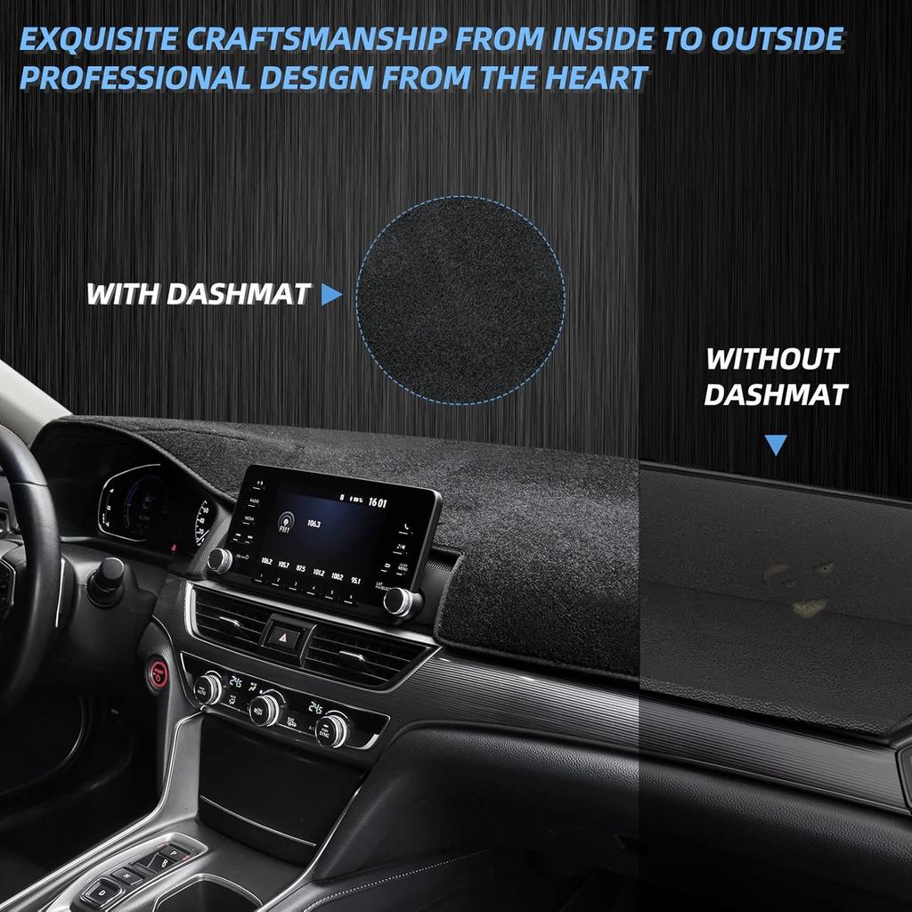 Dashboard Dash Cover Mat Carpet Compatible With 99-06 Chevy Silverado GMC Sierra,00-06 Chevy Suburban Tahoe GMC Yukon/XL,01-06 Chevy Avalanche(Black)