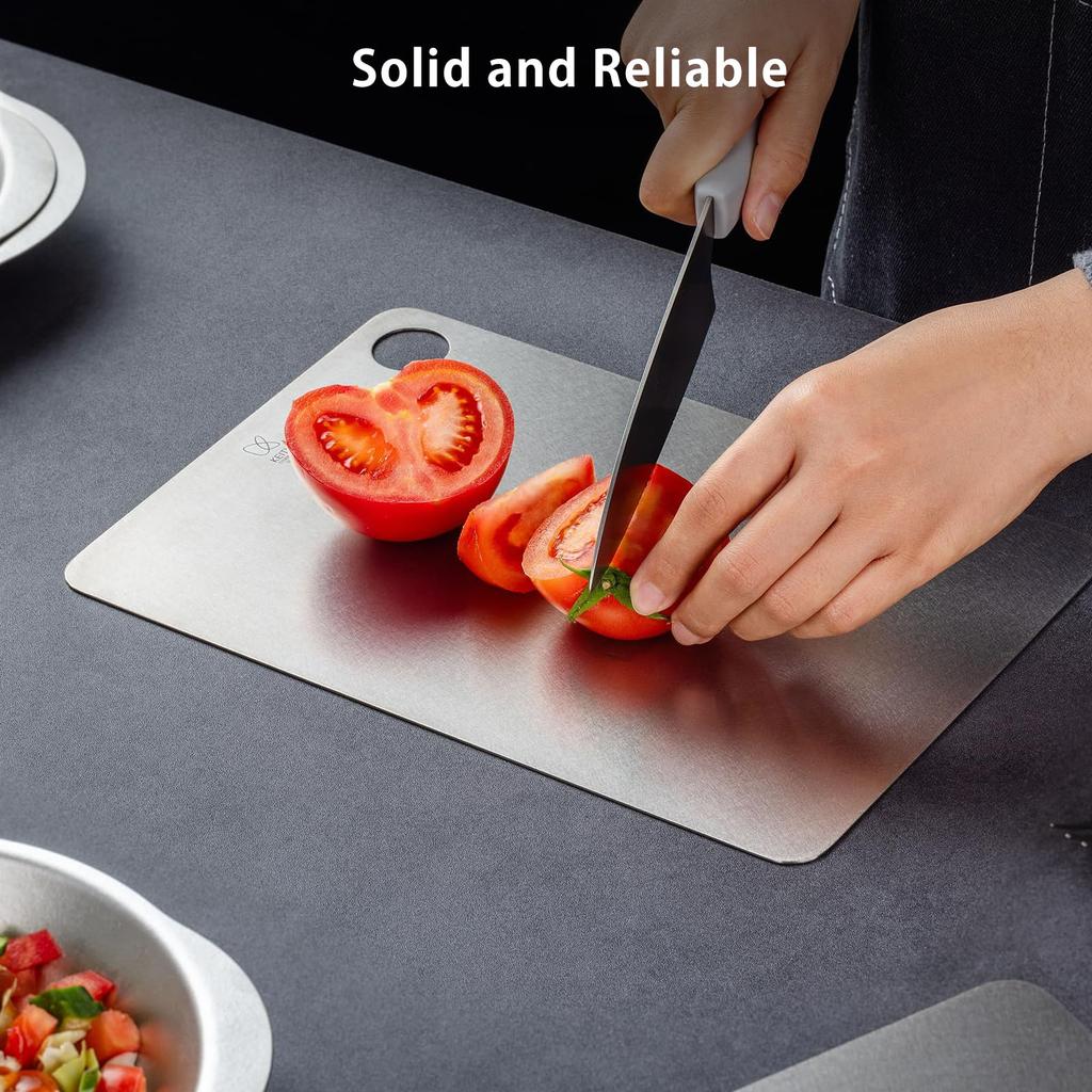 KEITH Titanium Cutting Board Machine for and Everyday Use Perfect for and Picnics - Antibacterial, Double-Sided, Washable, Lightweight, Vegetables,