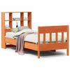 VidaXL Bed Frames Without Mattress Wax Brown 100x200cm Solid Pine Wood, Bed, Bedroom Furniture, Wooden Bed, Bed 3323229