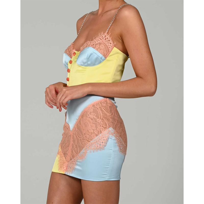 Elegant bodycon sexy Women's dress for women summer lace patchwork mini party dresses woman robe femme ladies vestidos mujer