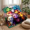 Dragon Family Portrait Theme Blanket Lightweight Warm Flannel Blanket Decorative Throw Blanket for Home Decoration