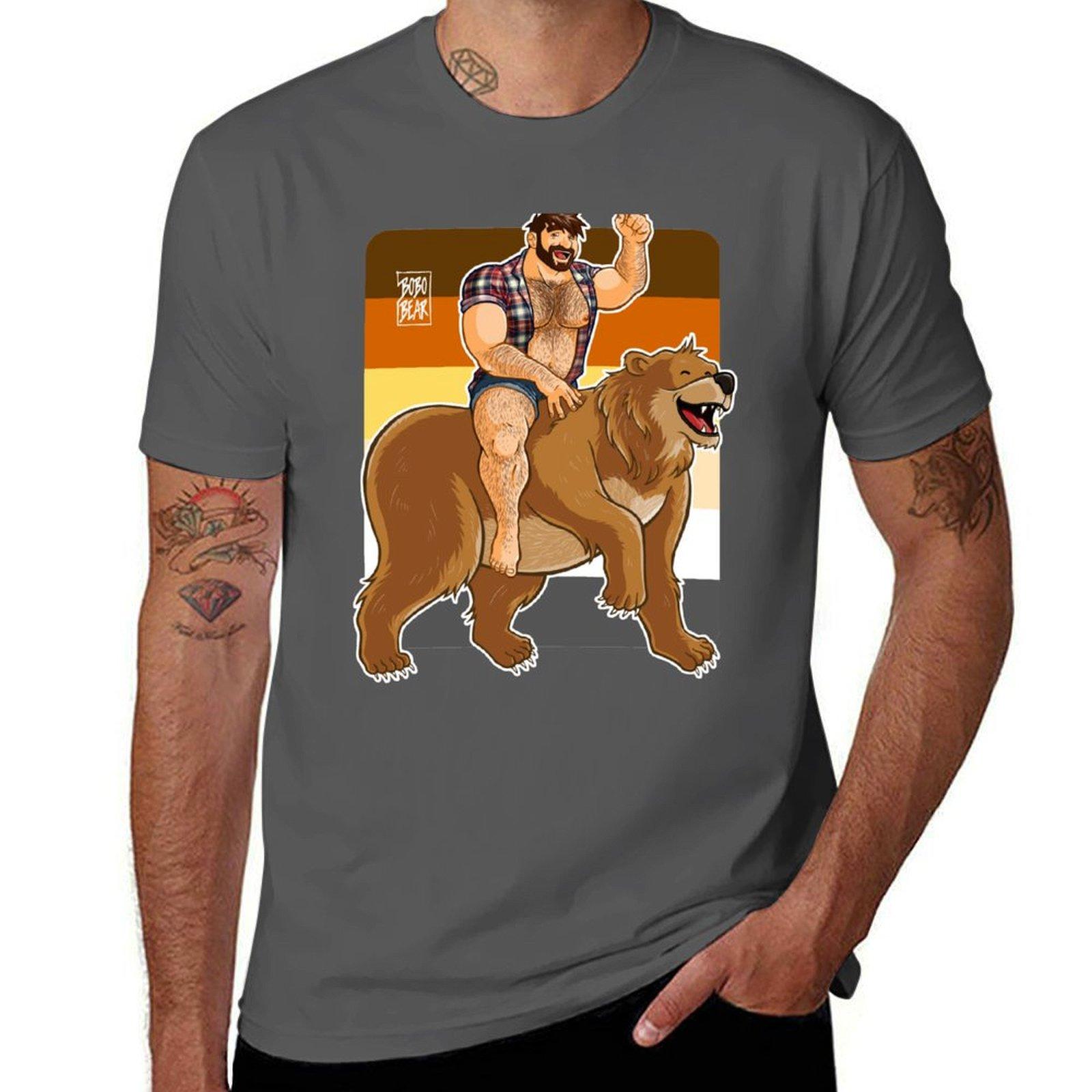 

ADAM LIKE TO RIDE BEARS - BEAR PRIDE T-Shirt summer clothes sports fans t shirts for men 4XL