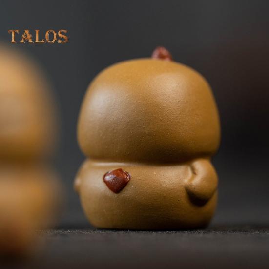 Angry Chicken Tea Pet Fialová hlína Ručně vyrobená figurka ptáka Čajové doplňky Kung Fu Čajová ozdoba pro milovníky čaje Domácí dekorace