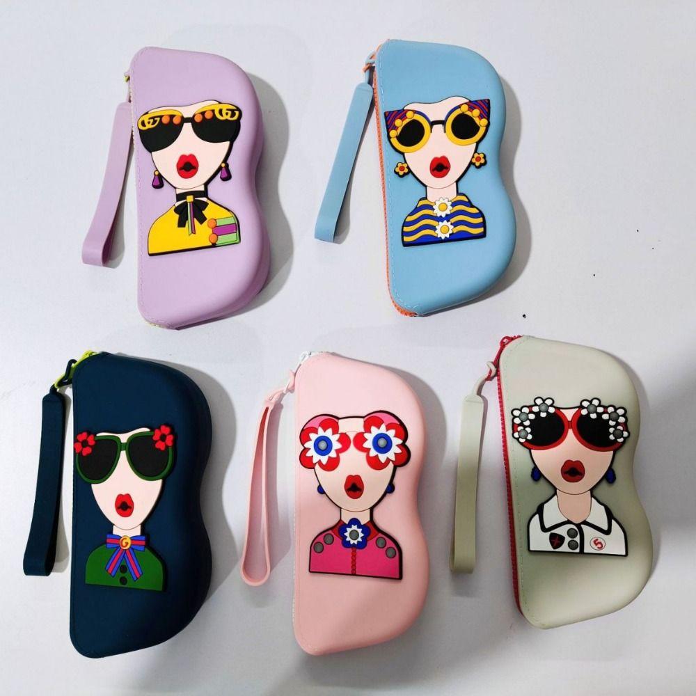 

Waterproof Silicone Glasses Bag Dustproof Small Items Bag Portable Sunglasses Storage Bag Travel Style5
