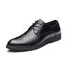 Leather shoes men's business formal groomsmen plus size shoes versatile casual wedding shoes
