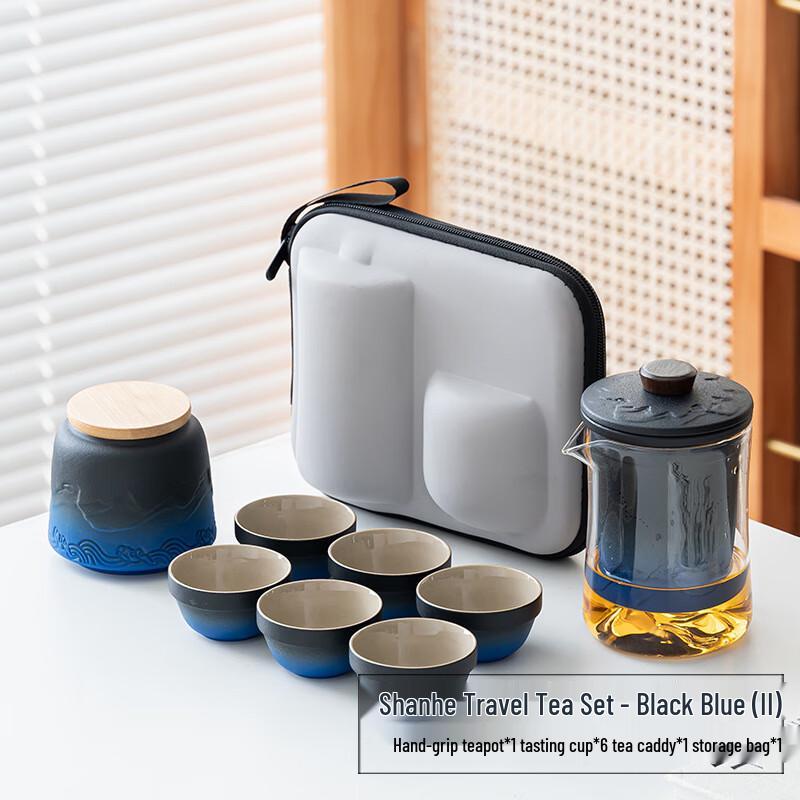 

Portable Glass Travel Tea Set