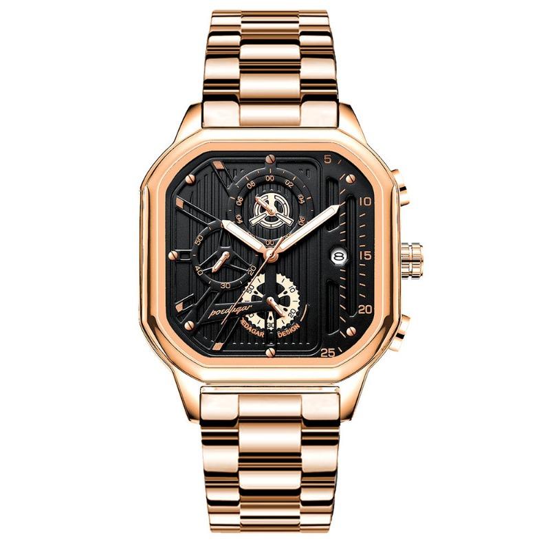 Top Neue Wasserdichte Leuchtende Multifunktionale Herrenuhr Mode Quarz Elegante Armbanduhr