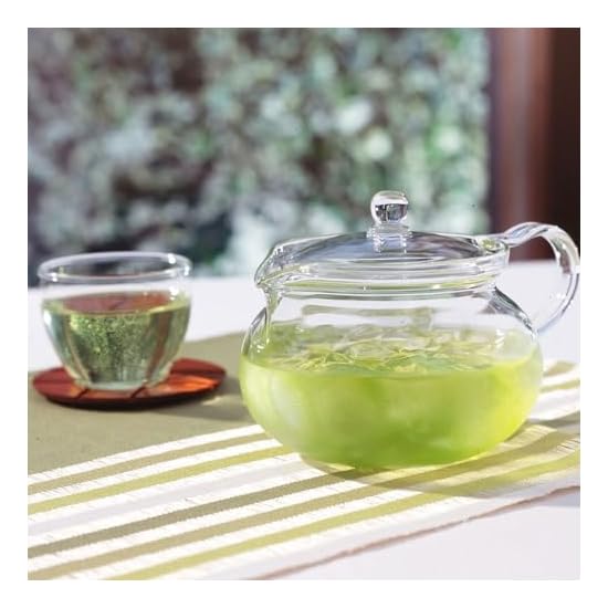 HARIO Chacha Kyusu Maru Heat-Resistant Glass Teapot, Practical Capacity 300ml, CHJMN-30T
