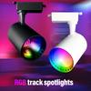 110V 220V 16 Colors Set Stage Lighting RGB Track Light Fixture Rail Ceiling Spot Led Lamps Neon Bar KTV Top Decor Track Lighting