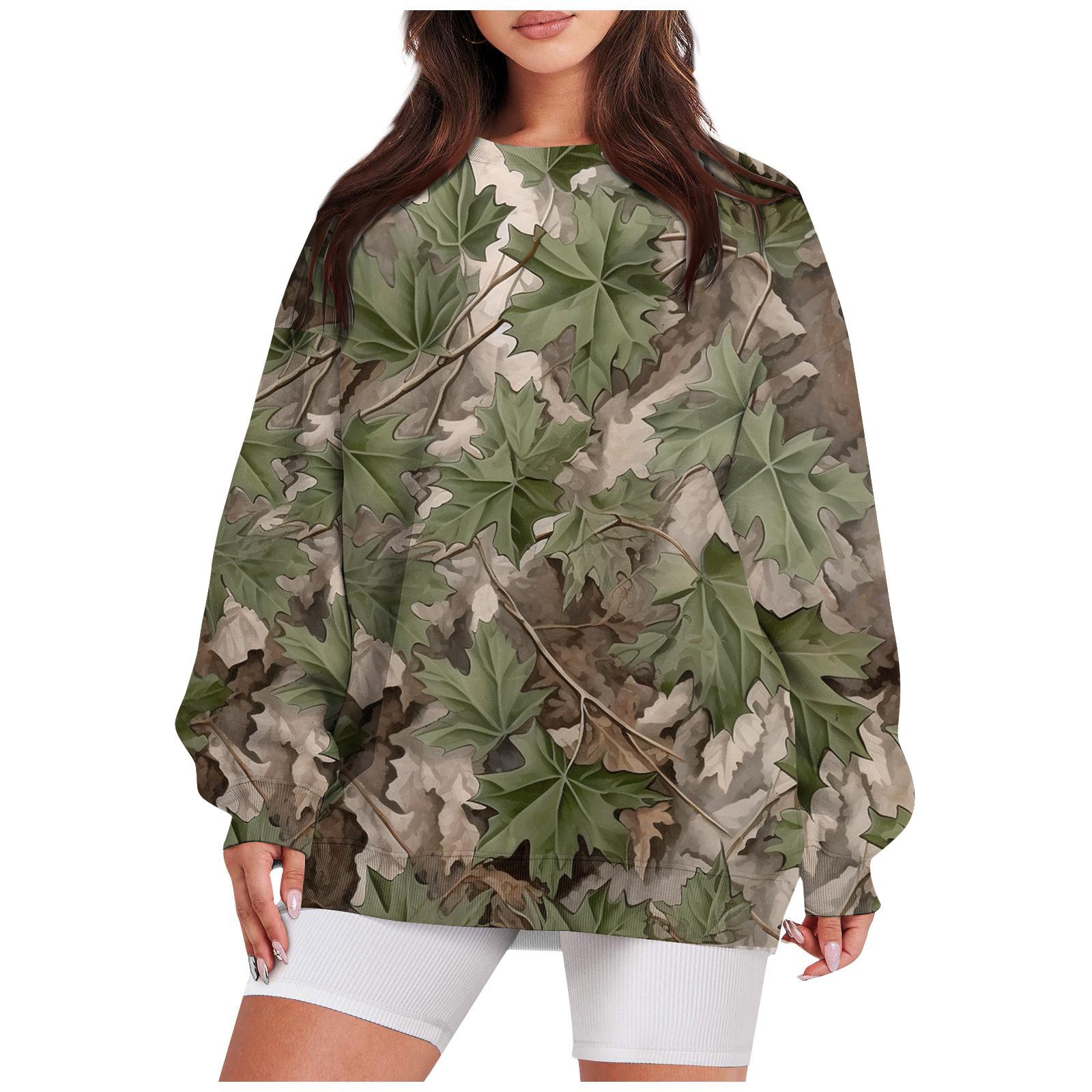 Women s Round Neck Tops Cotton Women s Casual Fashion Long Sleeve O Neck Pullover M