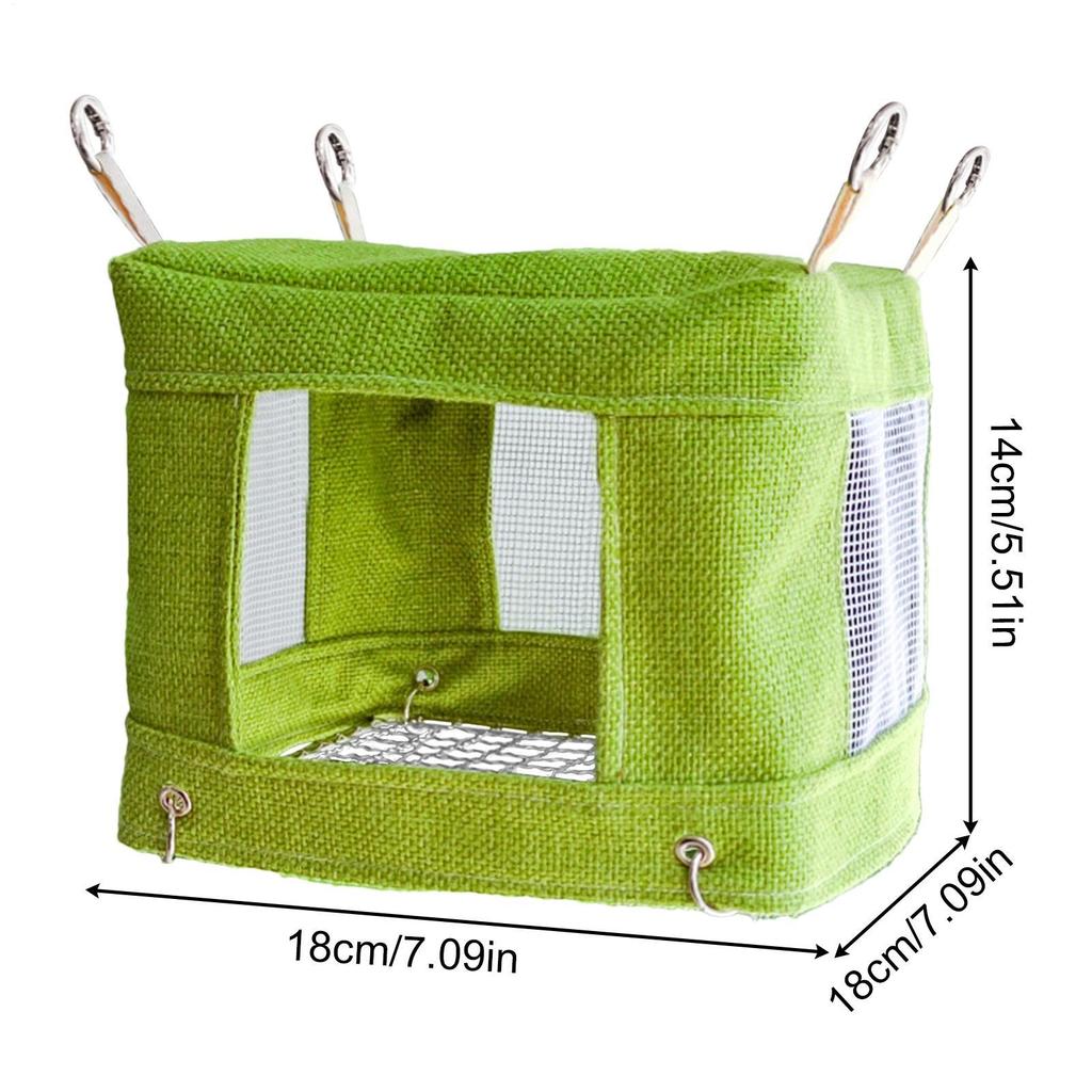 Vogelbett für Käfig, Wellensittichhaus, Schlafnestzelt mit belüftetem Netzboden für Kanarienvögel, Finken, Wellensittiche zum Spielen und Ausruhen