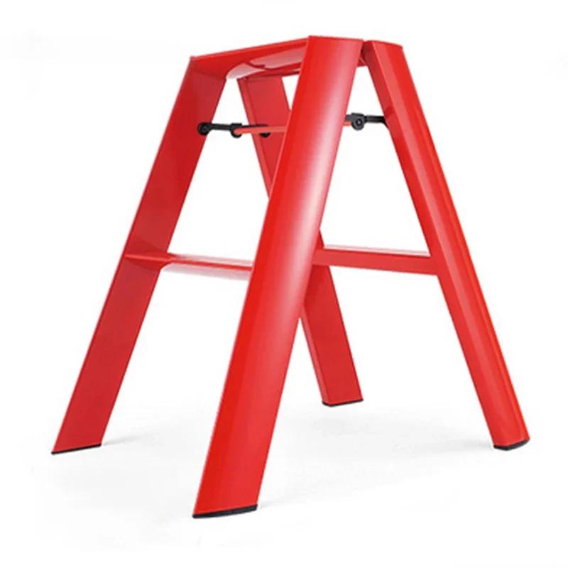 Folding Aluminium Ladders Scaffolding Stool Foldable House Ladder Portable 3 Step Stairs Climbing Multifunction Home Furniture