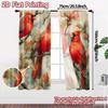 2D Flat Printing  JIT 2pcs   Curtains (Without Rod) Cardinal Blossoms(1) Popular Fashionable Curtains Durable 100% Polyester