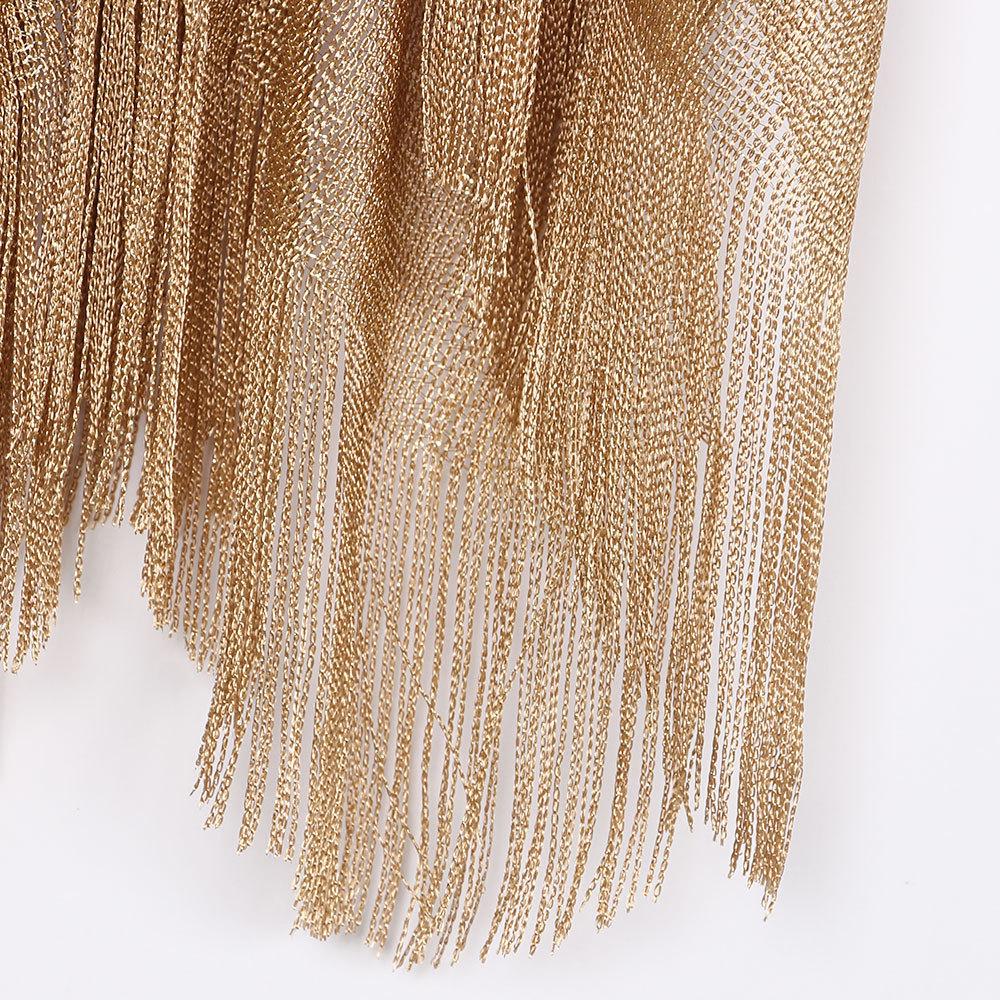 European & American Tassel Shawl: Sun Protection Bikini Beach Cover-up, Solid Color Hollow-out Design