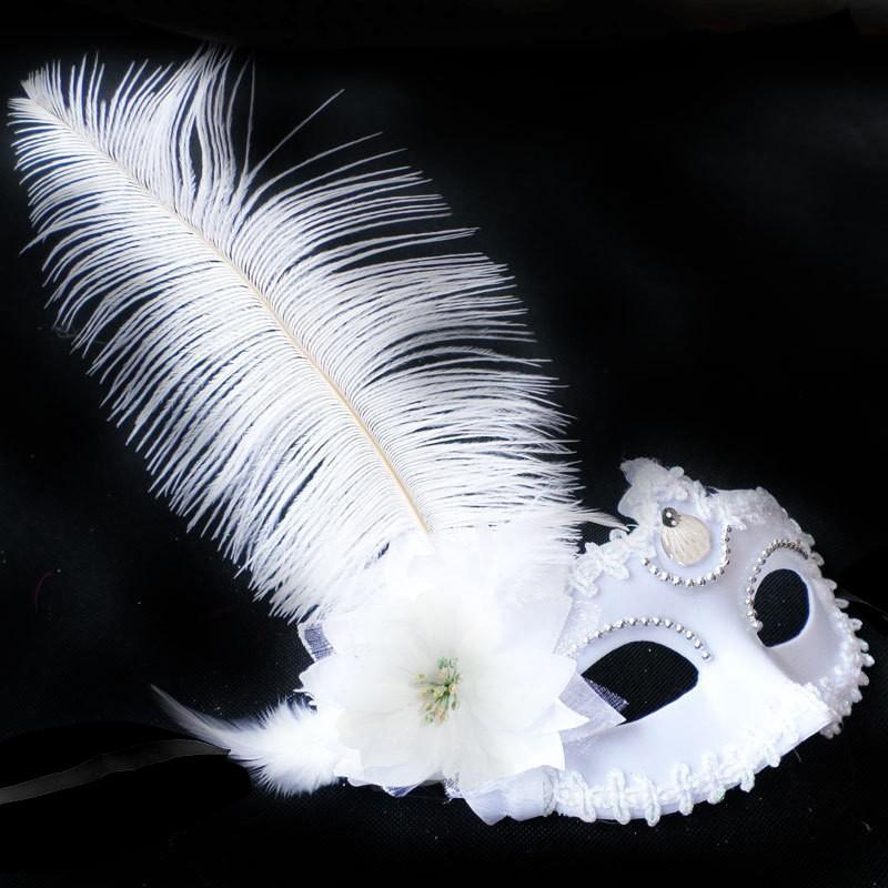 Маскарадная маска с перьями, маска для Хэллоуина с вырезом, маска для выпускного вечера, аксессуары