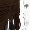Sexy High Split Drawstring Hanging Neck Style Long Dress