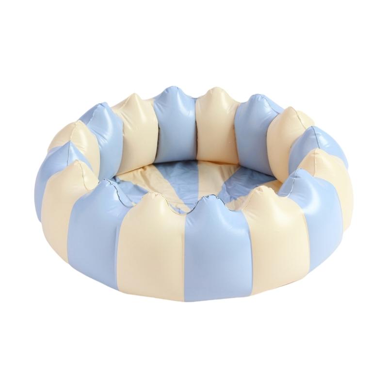 Piscine gonflable d'intérieur hors sol ronde avec anneaux à air sur le dessus pour bébé, piscine gonflable pour enfants dans le jardin