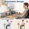 Desk Organizer and Accessories 2-Tier Computer Monitor Stand Riser with Drawer and 2 Pen Holders Laptop Stand Office Desk Acces