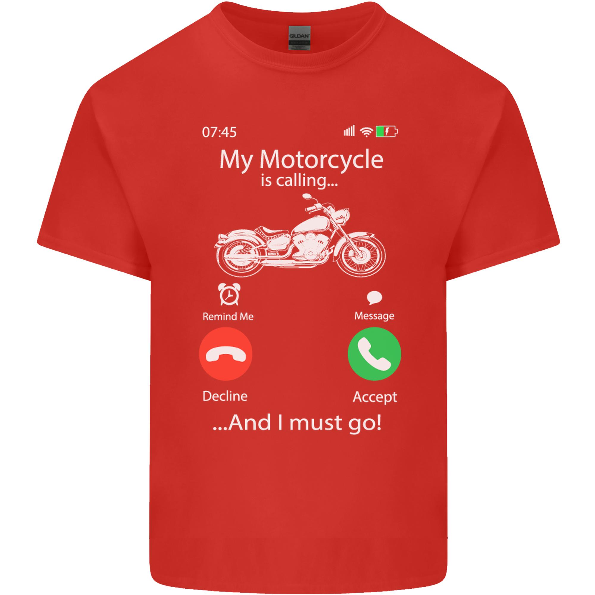 My Motorcycle Is Calling Biker Motorbike Unisexs Light Cotton TShirt S