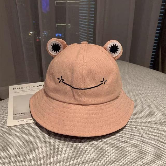 Summer versatile fashion basin hat student visor cute soft sister cartoon frog fisherman hat children