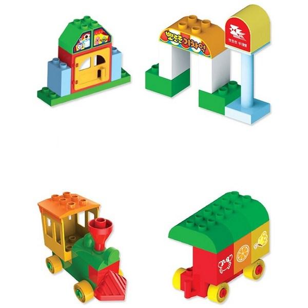 Pororo Train Block Play Set, Mixed Color