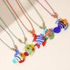 Multifuntional Glass Fish Necklace Adjustable Chain Necklace Elegant Pendant Necklace Suitable for Fashion Lover Present