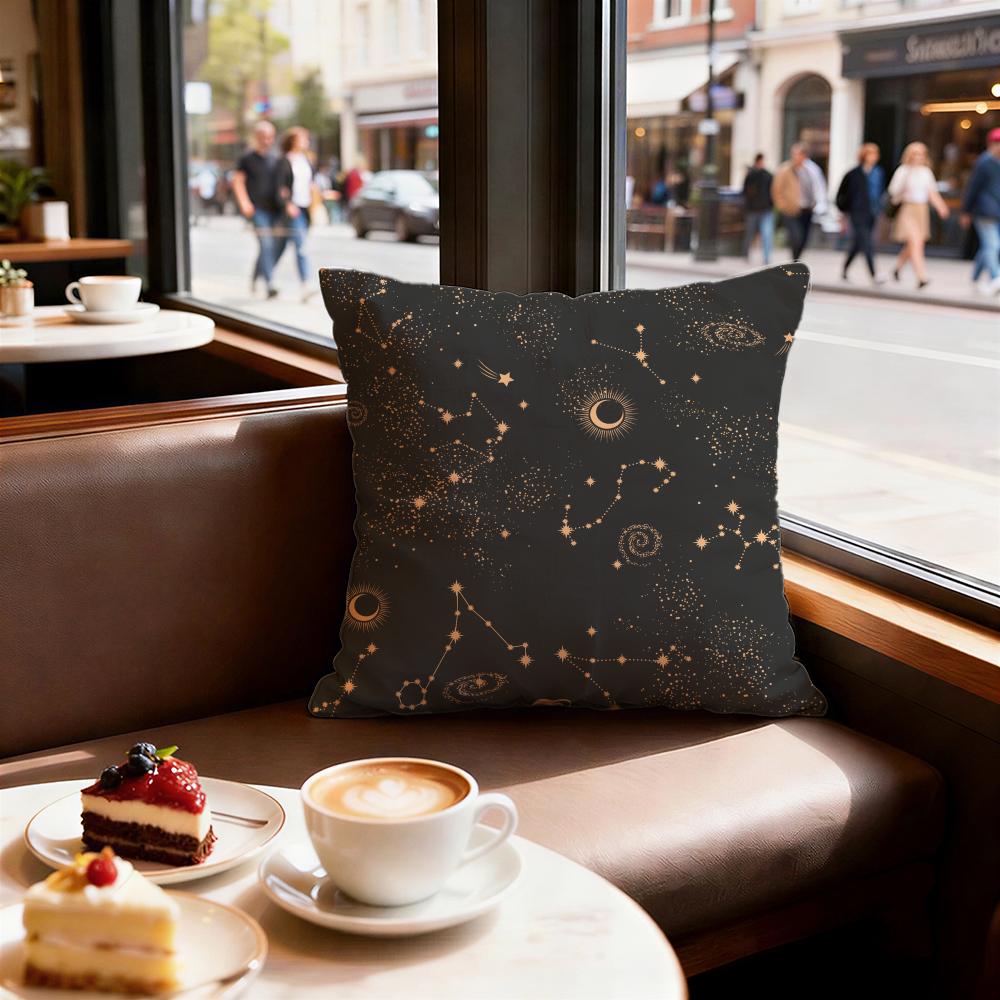 Constellation Pattern Cushion Cover Set of  Decorative Short Plush Pillow Covers for Sofa Soft  Cushion Case X Cm