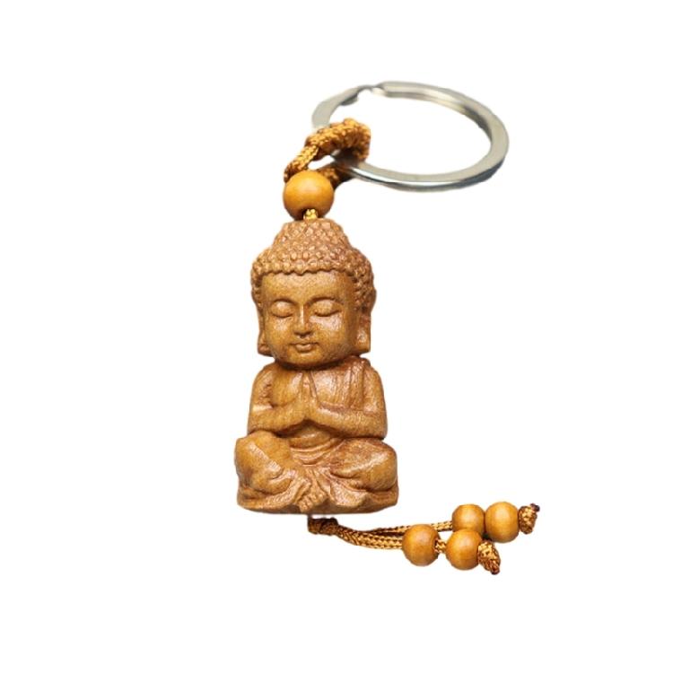 Versatile Buddhas Pendant Keychain Wealth Luck Keyring for Everyday Use