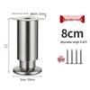 Adjustable Stainless Steel Furniture Support Legs: Cabinet, Sofa, TV Stand, Coffee Table, Bed