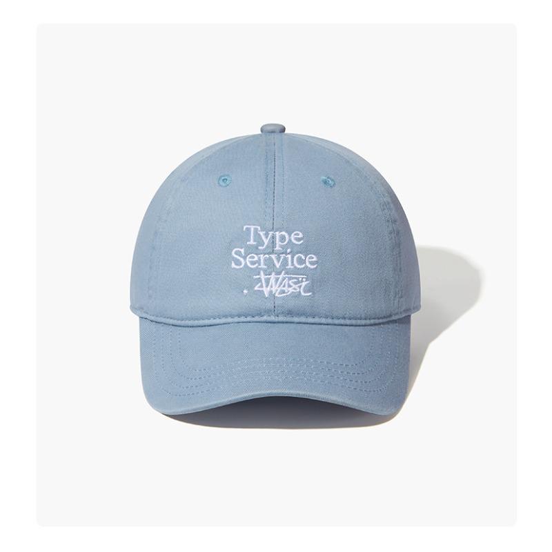 Retro small letter baseball hat women's spring and autumn soft top curved brim hat summer versatile big head circumference peaked cap men