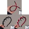 Light Luxury Velvet Wavy Headband For Women With Rhinestone Embellishments Fashion Hair Accessories