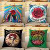 GGrateful DDead Rock Band Cushion Cover Soft Durable Reversible Pillow Cover Home  Car MultiScene Daily Comfort Pillowcase