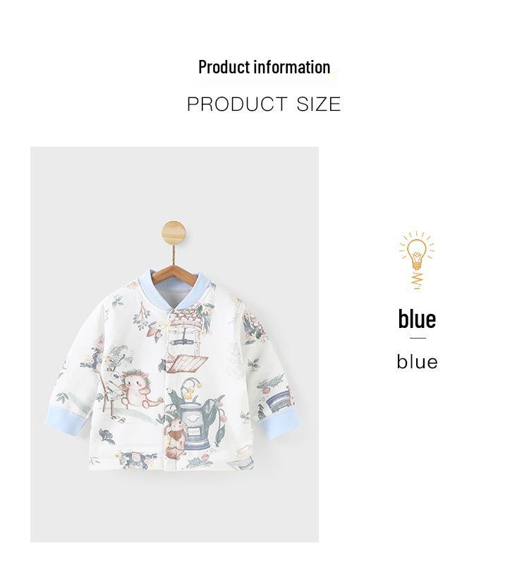 Unisex Baby Cotton Coat: Thin Padded Winter Jacket, Warm Lined Cardigan for Toddlers, 40g