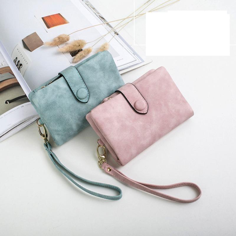 

Vintage Zipper Handbag Multi Functional Handheld Leather Wallet синій колір