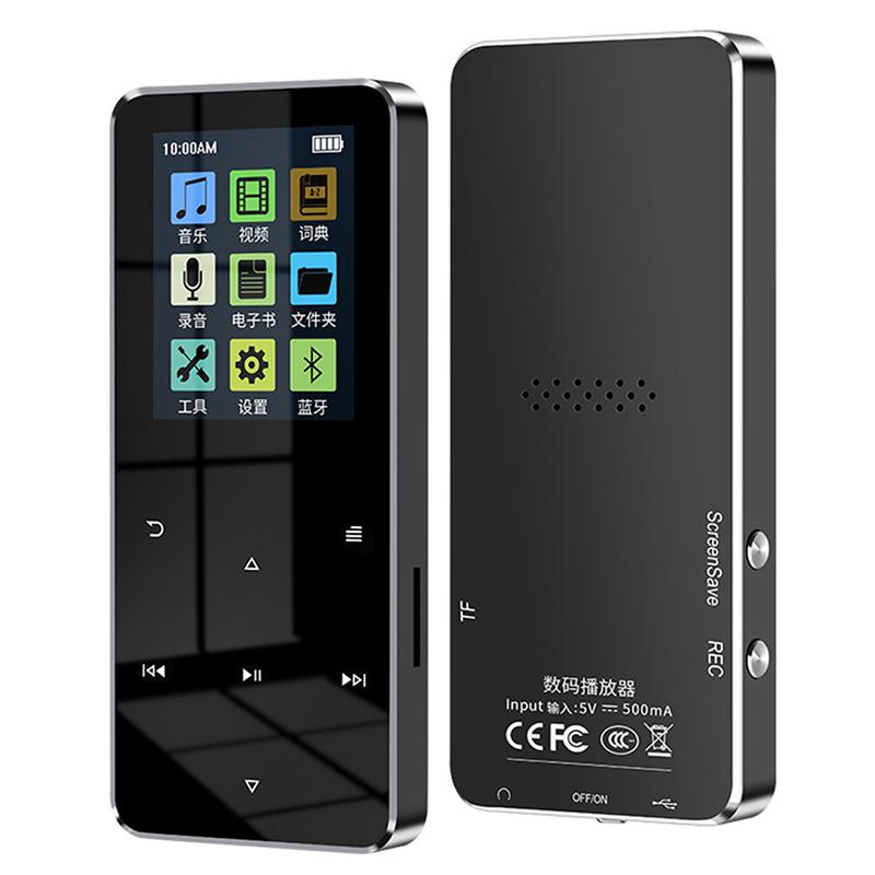 Mp4 Player With Bluetooth Built-In Speaker Touch Key Fm Radio Video Player