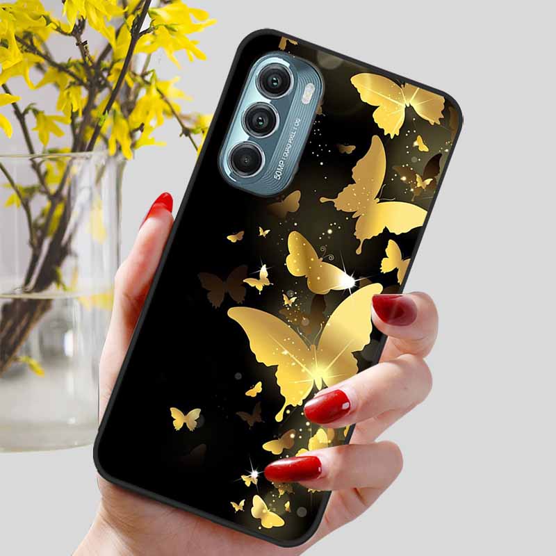 Fashion Lovely Cute Black TPU Silicone Phone Cover for Motorola Moto G Stylus 4G 5G 2022 Protect Soft Bumper Shells Coque Capa