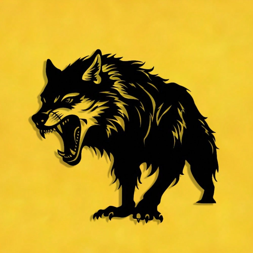Bohemian Wolf Metal Wall Art, Thick Iron Statue Decor for Home Kitchen Living Room, Biblical Gift