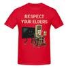 Unisex Respect Your Elders Gaming Control Retro Funny Gamer Retro T Shirt Vintage Big Size Oneck Cotton Sleeve Tshirt