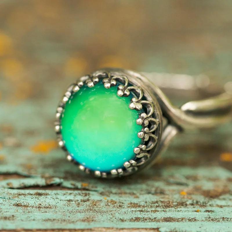 Vintage Gradient Color Ring for Women Creative Personality Can Change Color According To The Temperature  Accessories