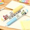 6 Pcs 10-in-1 Multicolor Ballpoint Pens 0.8mm, 57 Colors Drawing Multi Colored Pens, Smooth Writing Retractable Shuttle Pens for Doodling School