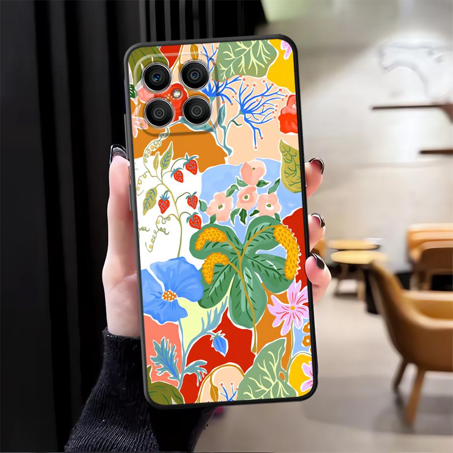 

Креативный чехол с растениями для Honor X7 200 400 Lite 8X X9a Magic5Lite X6 70 X8 X5b 90 Чехол для телефона Honor X7b